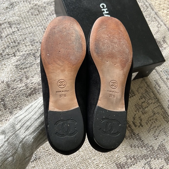 CHANEL black woven chain double Cs loafers - Picture 5 of 15